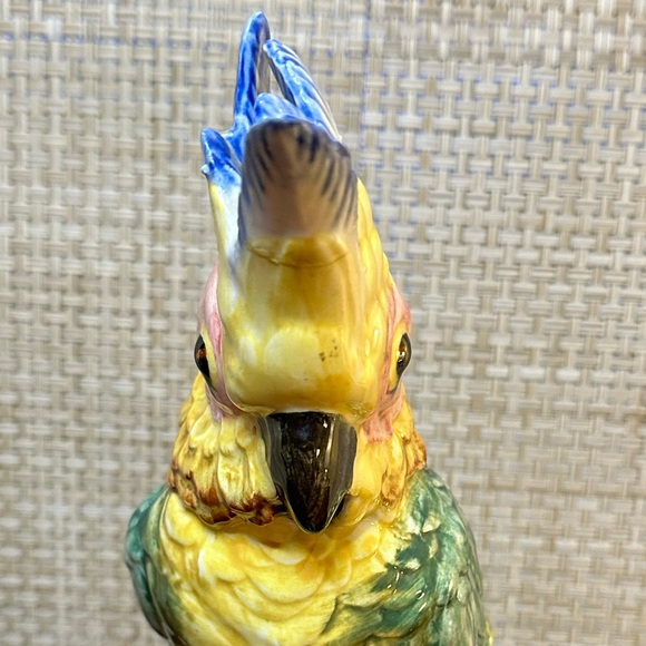 🌟3xHP🌟VTG 1950s Stangl Art Pottery Large Cockatoo Majolica Style Figurine USA - Picture 7 of 17